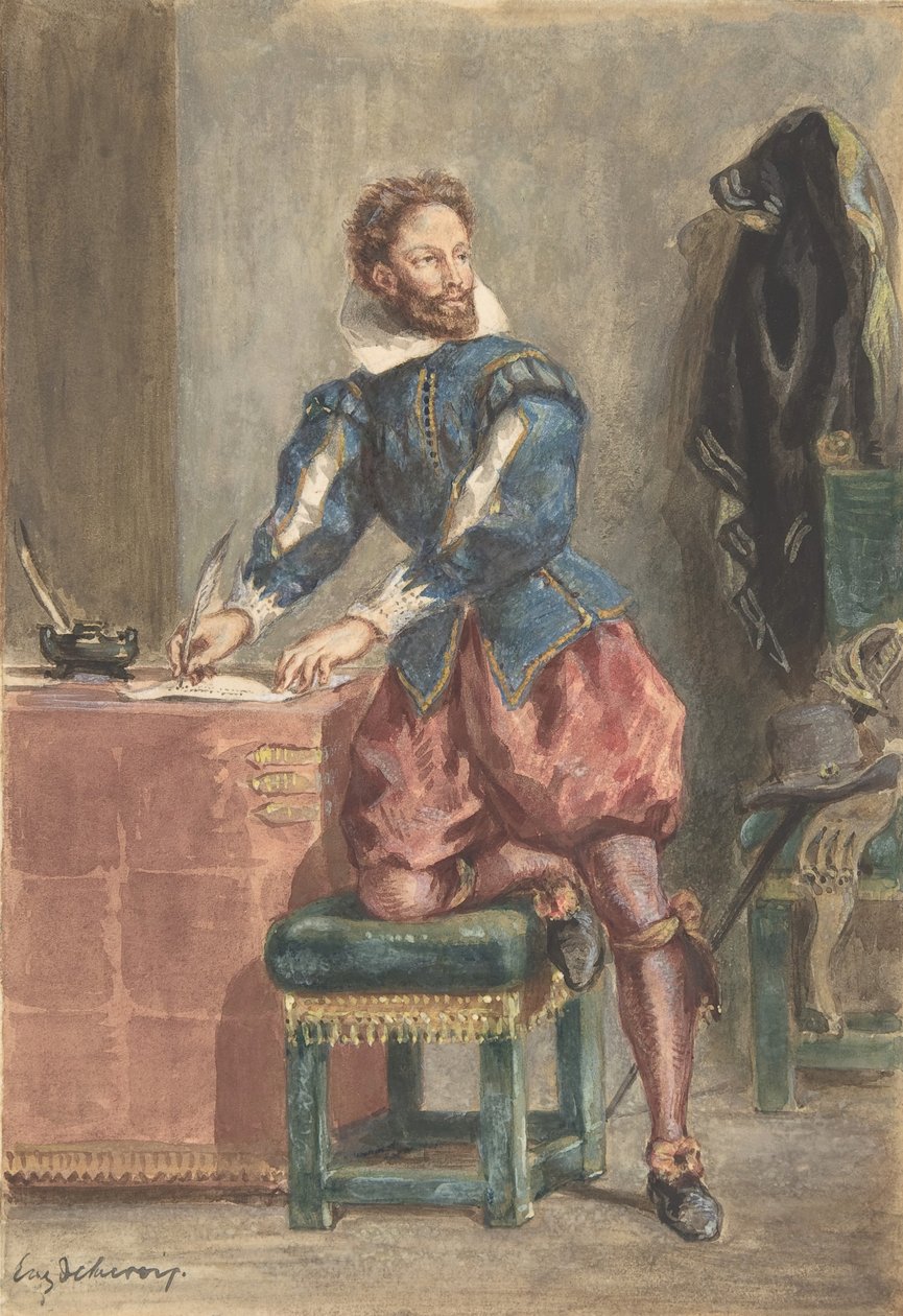 Mathurin Régnier by Eugène Delacroix