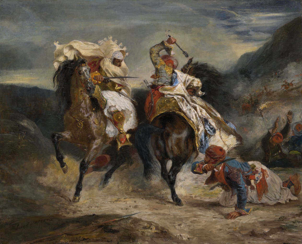 The Combat of the Giaour and Hassan, 1826 by Eugène Delacroix