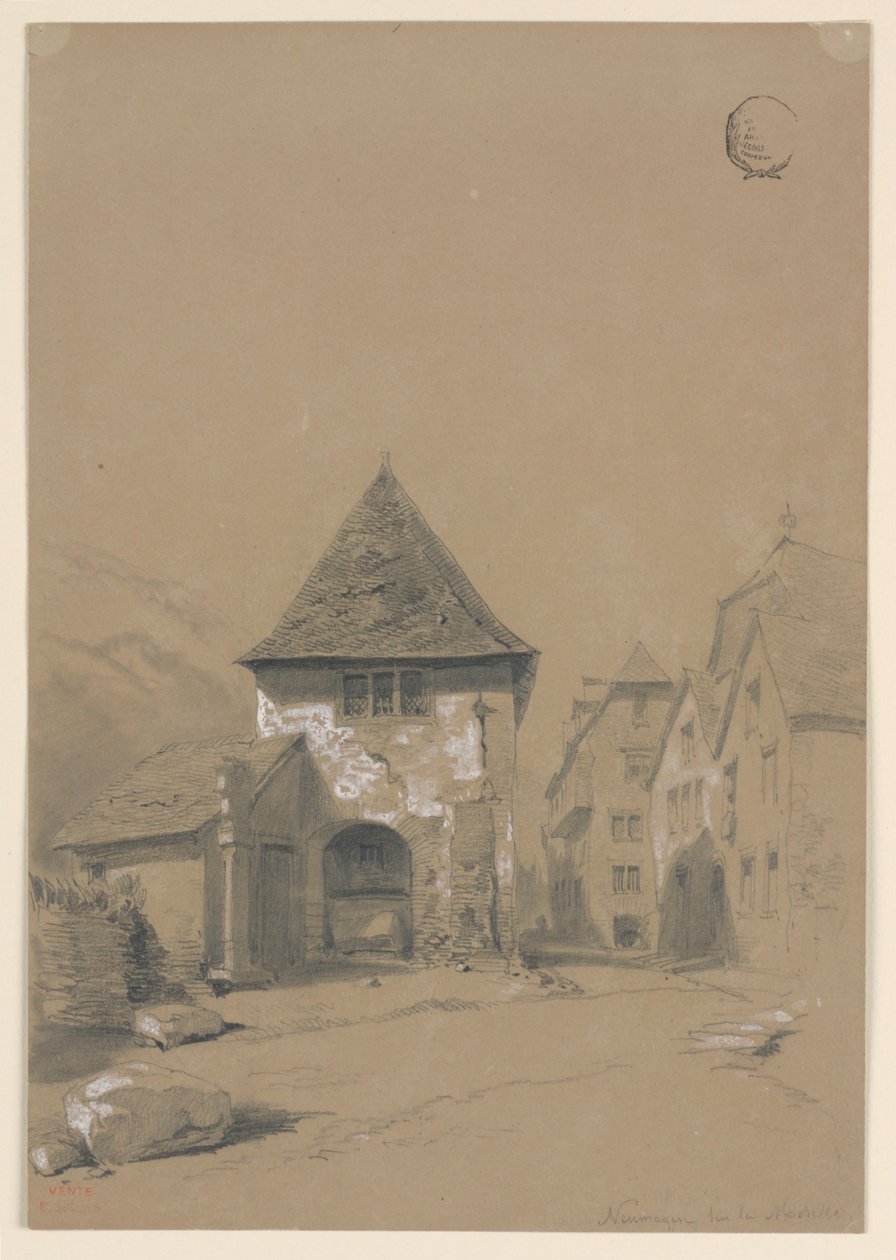Neumagen on the Moselle by Eugène Edouard Soulès