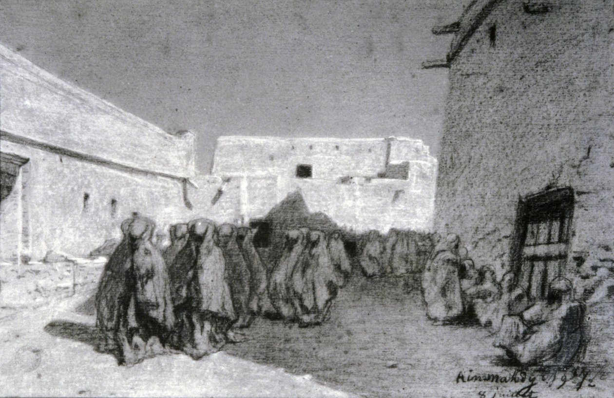 Procession in a village in the Sahel by Eugène Fromentin