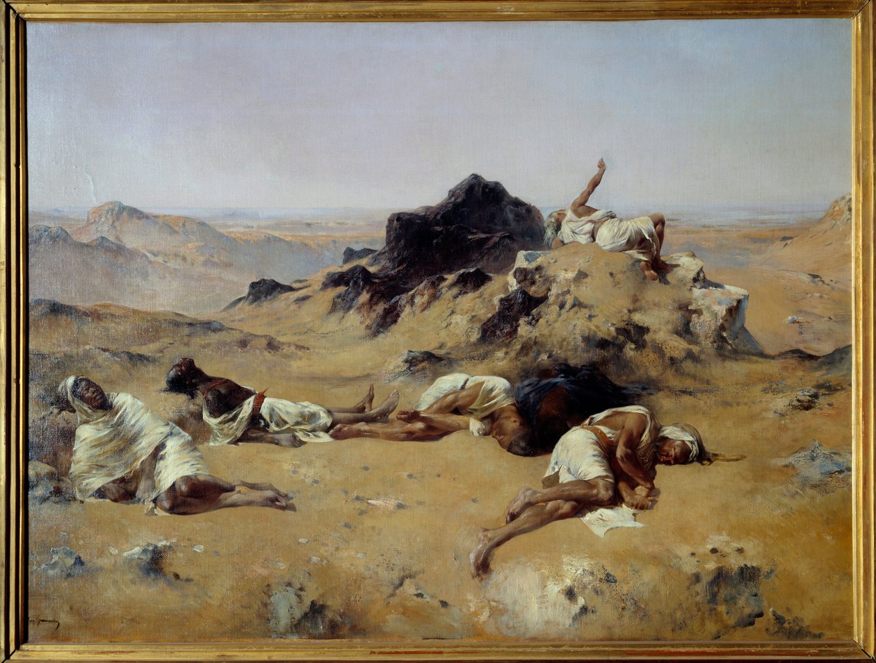 Desert. Thirsty Men. by Eugène Fromentin