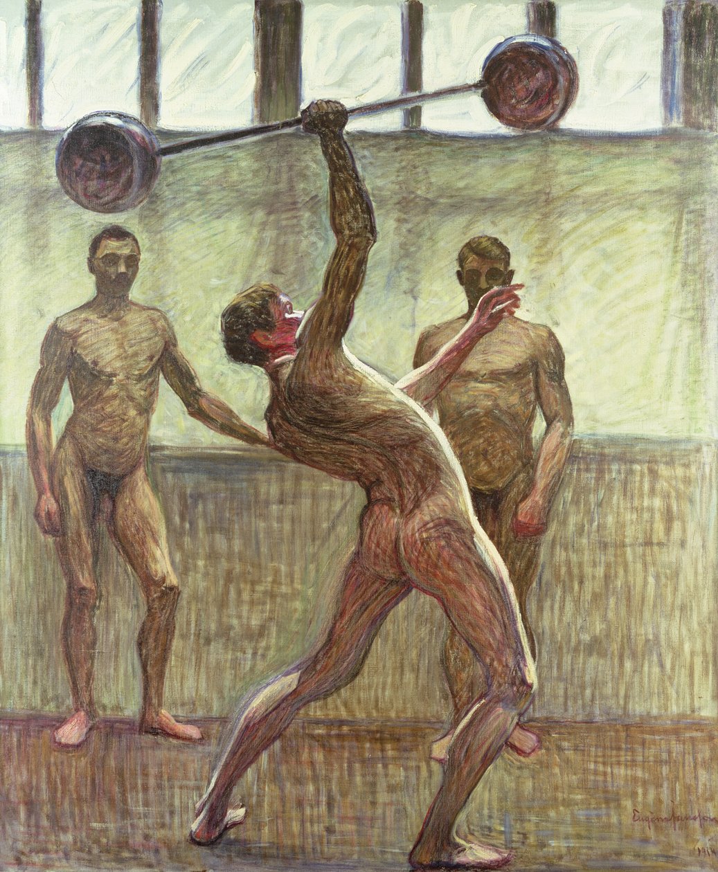 Lifting Weights with One Arm Number 2 by Eugène Jansson