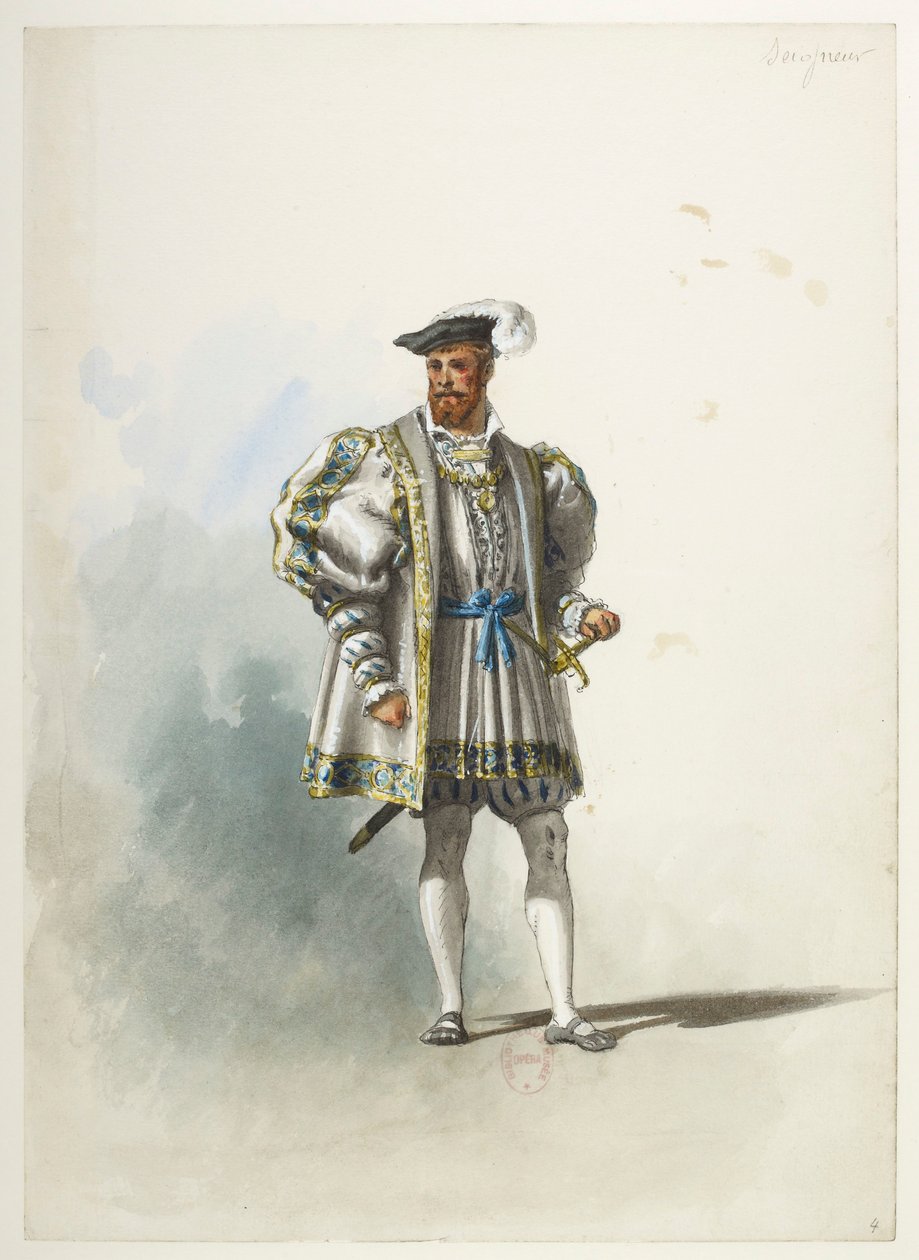 Saint-Saëns - Henry VIII - Costume Designs - Lacoste - 4. Lord by Eugene Lacoste