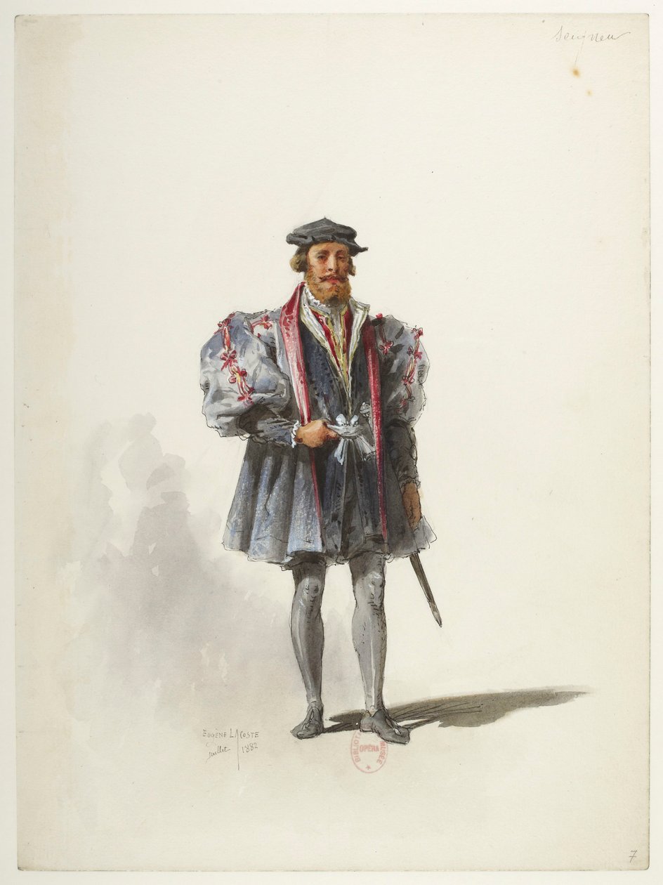 Saint-Saëns - Henry VIII - Costume Designs - Lacoste - 7. Lord by Eugene Lacoste