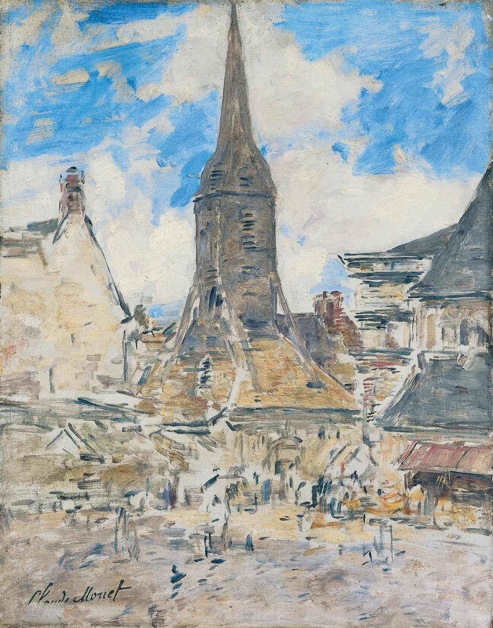 The Bell Tower of Sainte-Catherine, Honfleur by Eugene Louis Boudin