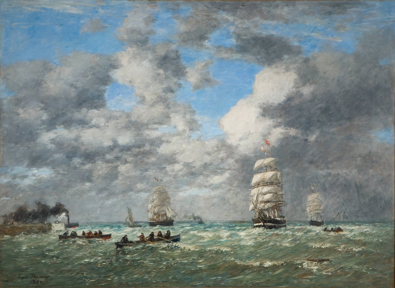 Leaving the Port of Le Havre by Eugene Louis Boudin