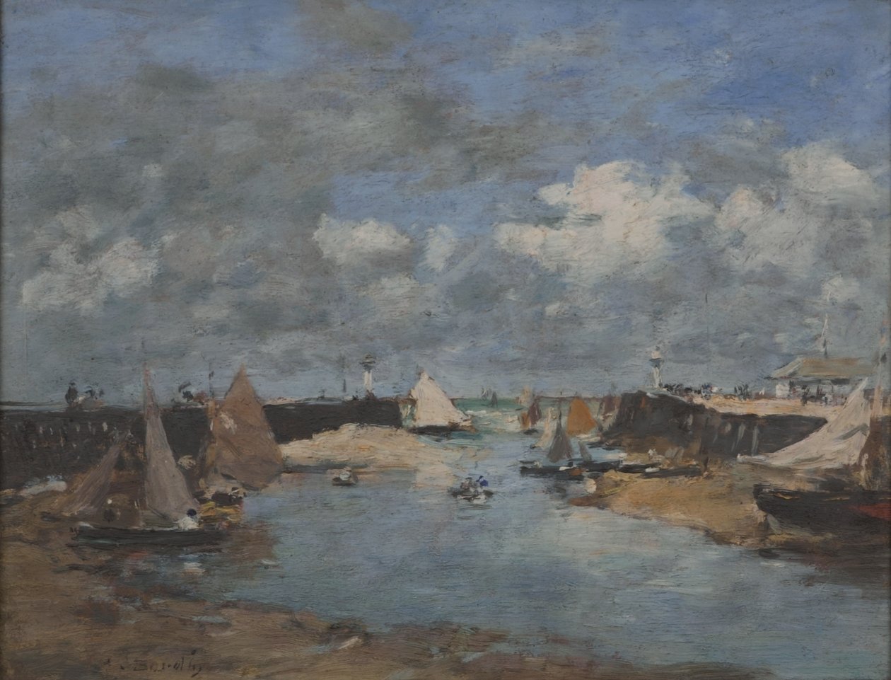Trouville Harbor by Eugene Louis Boudin