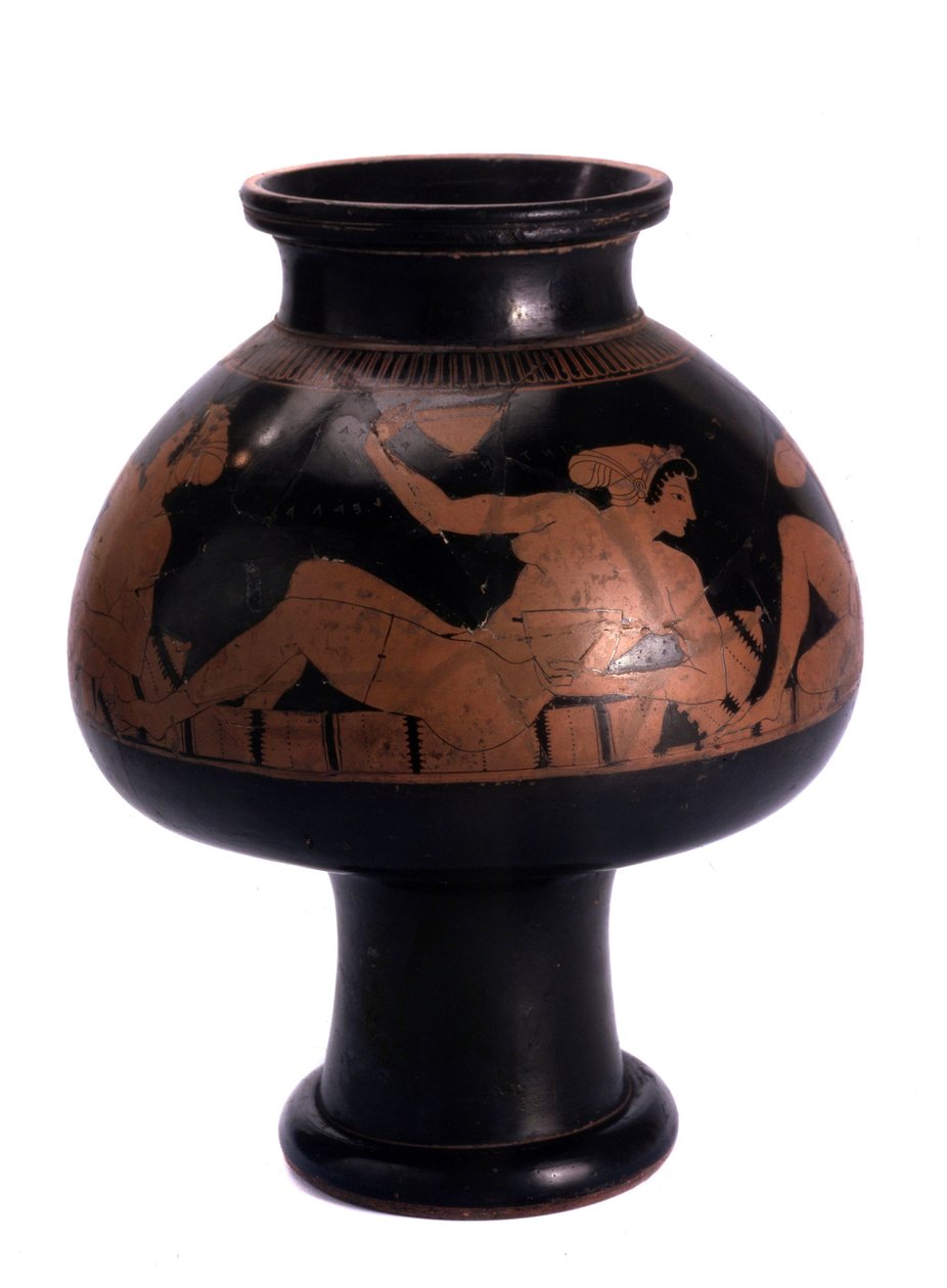 Attic Red-figure Vase with Symposium Scene by Euphronios
