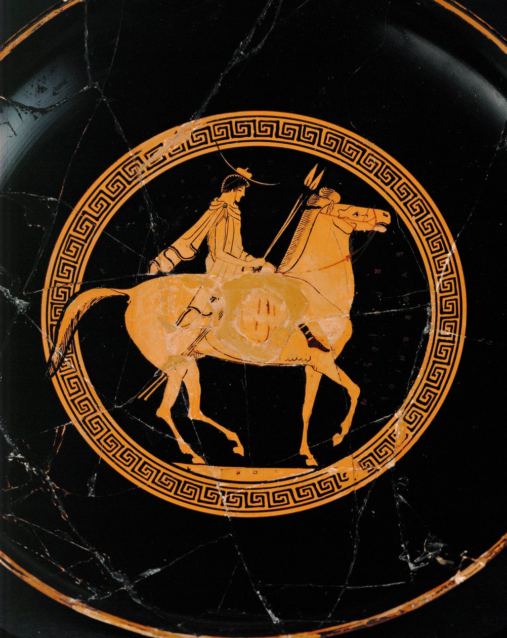 Rider, Centre Medallion of a Red-Figured Cup by Euphronios