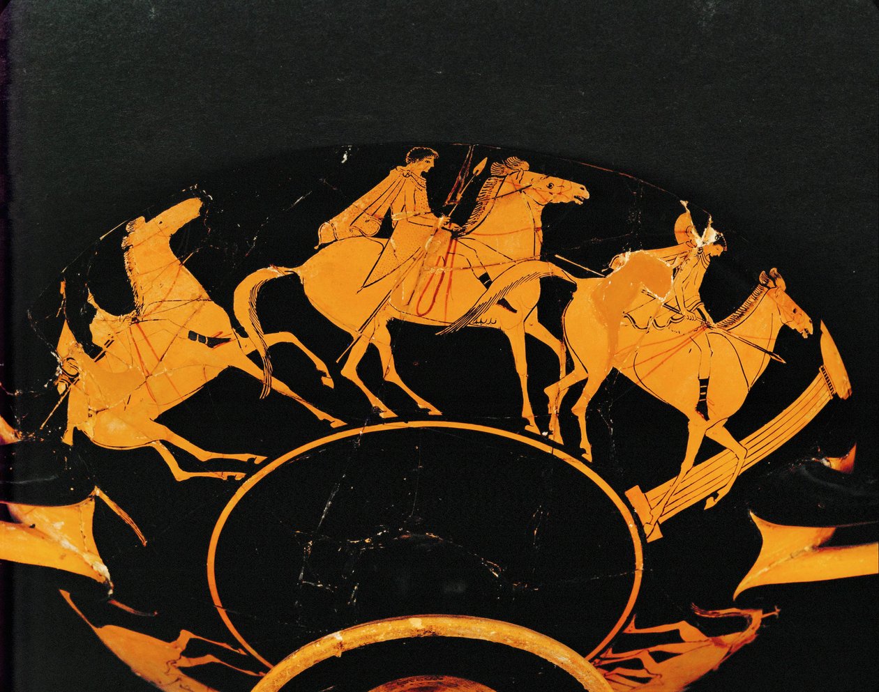 Riding Scene, Red-Figured Cup from Vulci by Euphronios