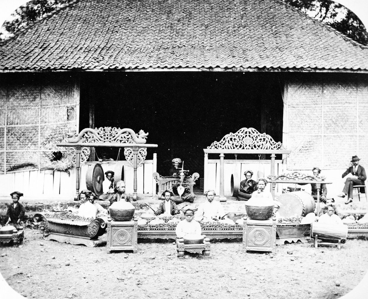 Native Princes Band, Java by European Photographer