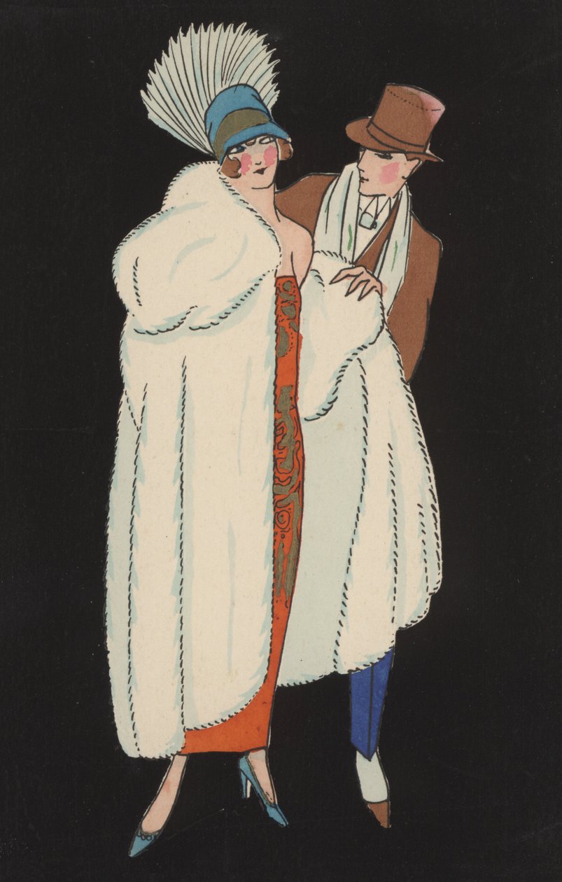 Couple in Fashionable Dress by European School
