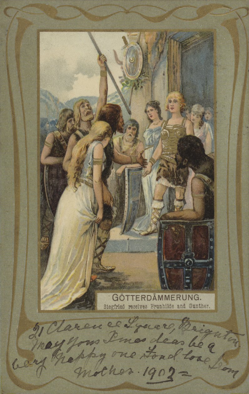 Götterdämmerung, Siegfried Receives Brünnhilde and Gunther by European School