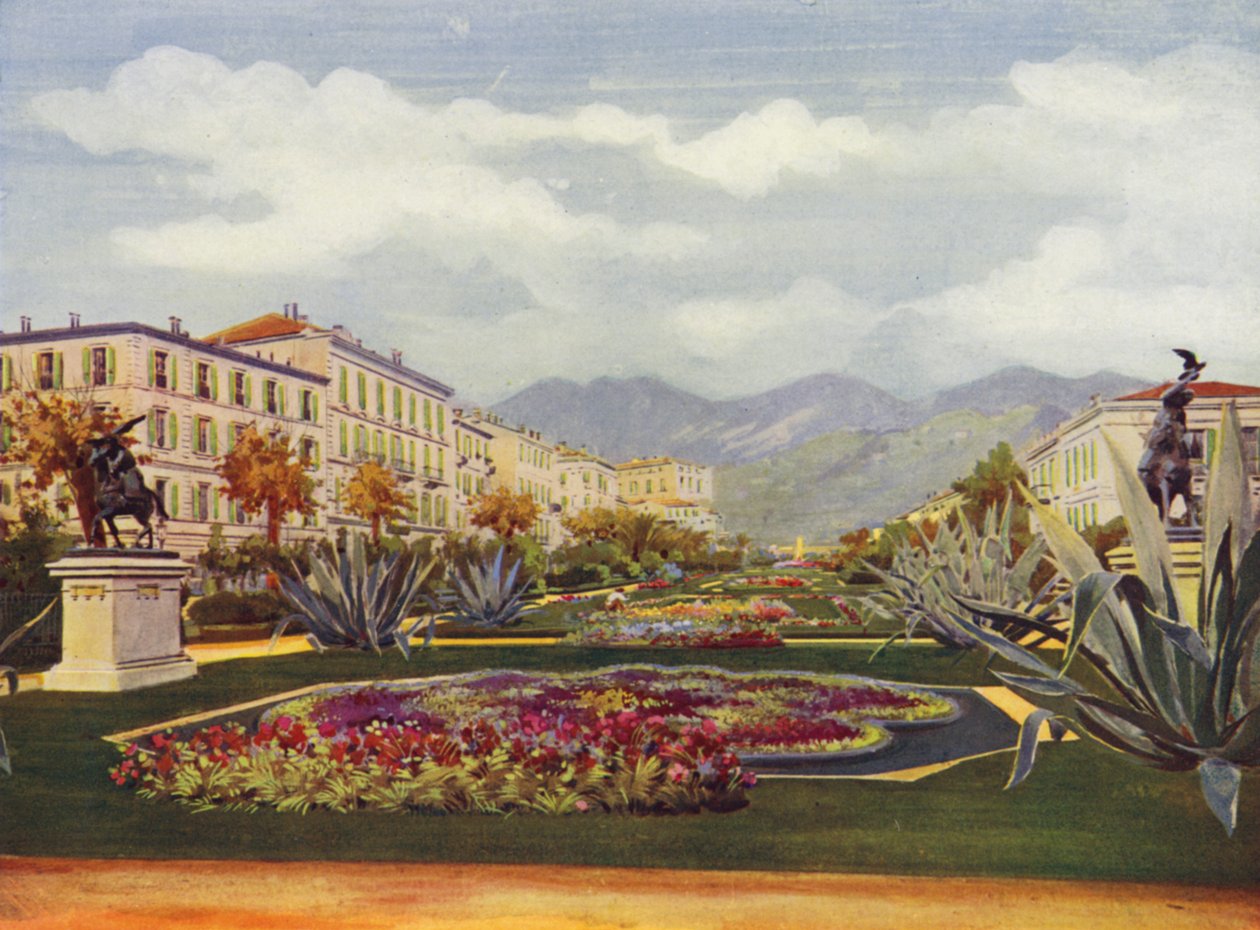Menton, The Public Garden by European School
