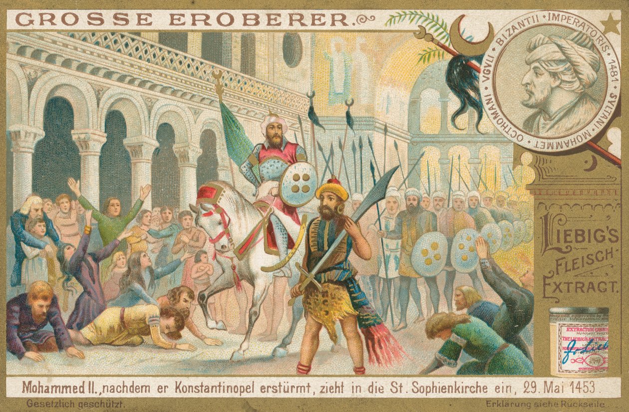 Mohammed II in Constantinople, Liebig Card, Early 20th Century by European School