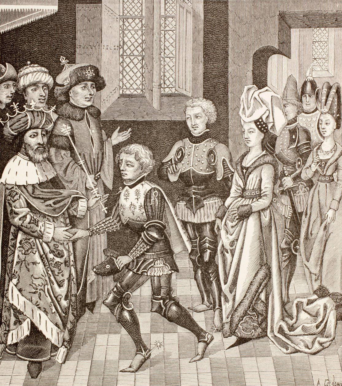 Reception of Gautier-sans-Avoir by the King of Hungary by European School