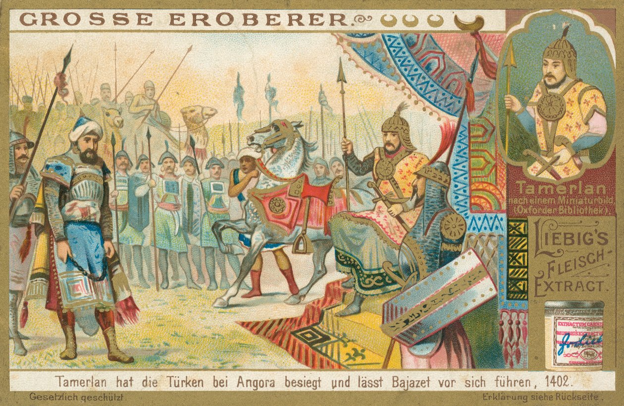 Tamburlaine Conquers Bajazeth by European School