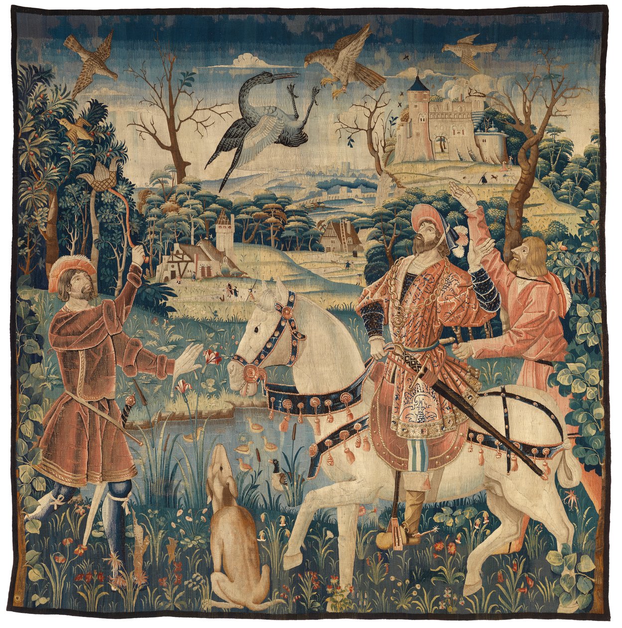 Tapestry depicting the Flight of the Heron 
