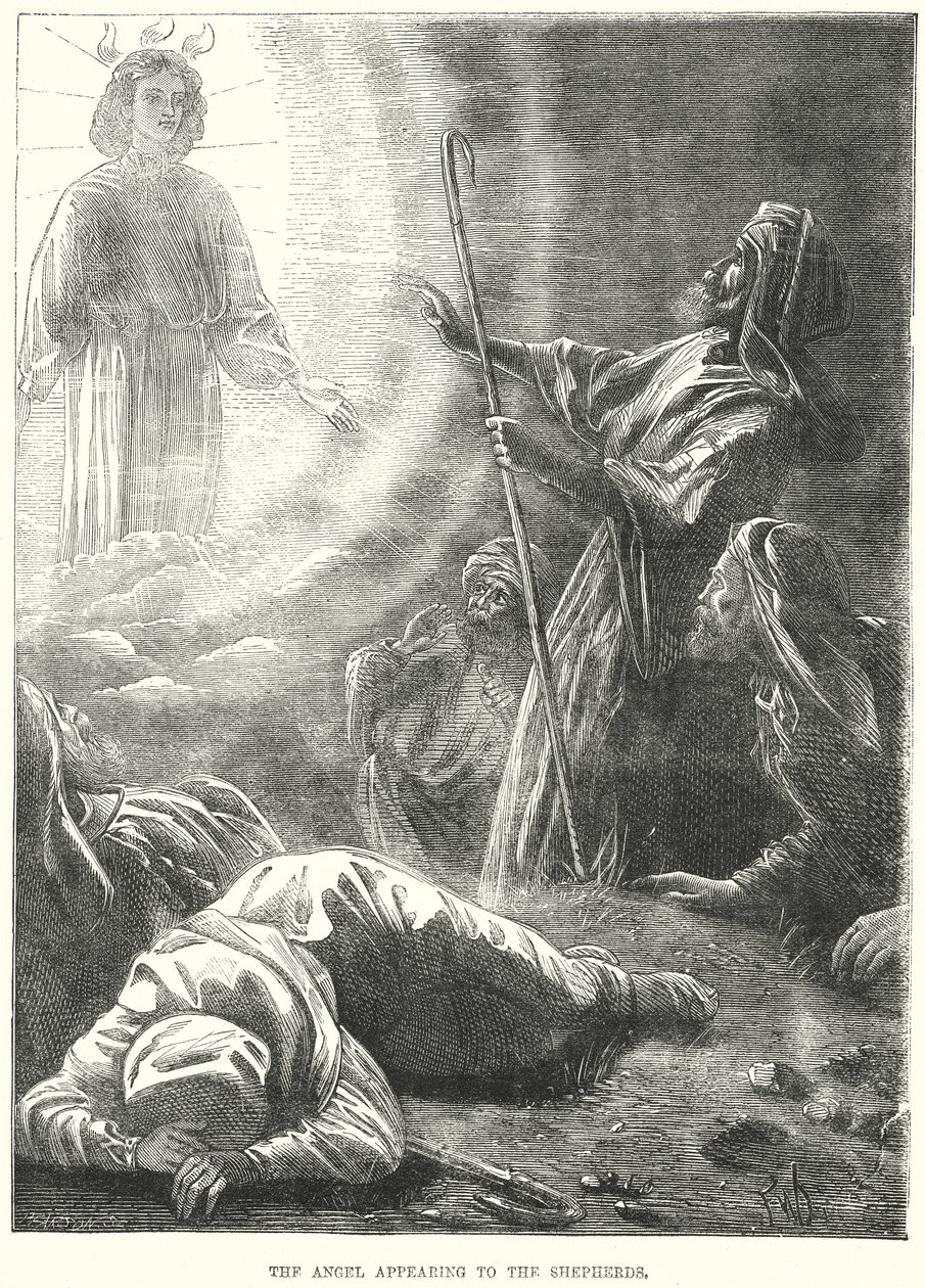 The Angel Appearing to the Shepherds by European School