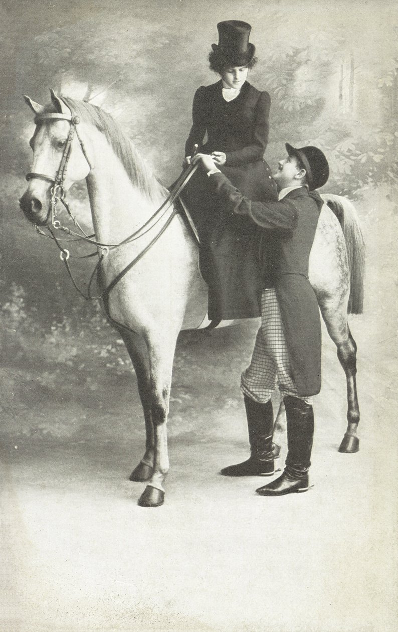 Woman and Man in Riding Dress by European School