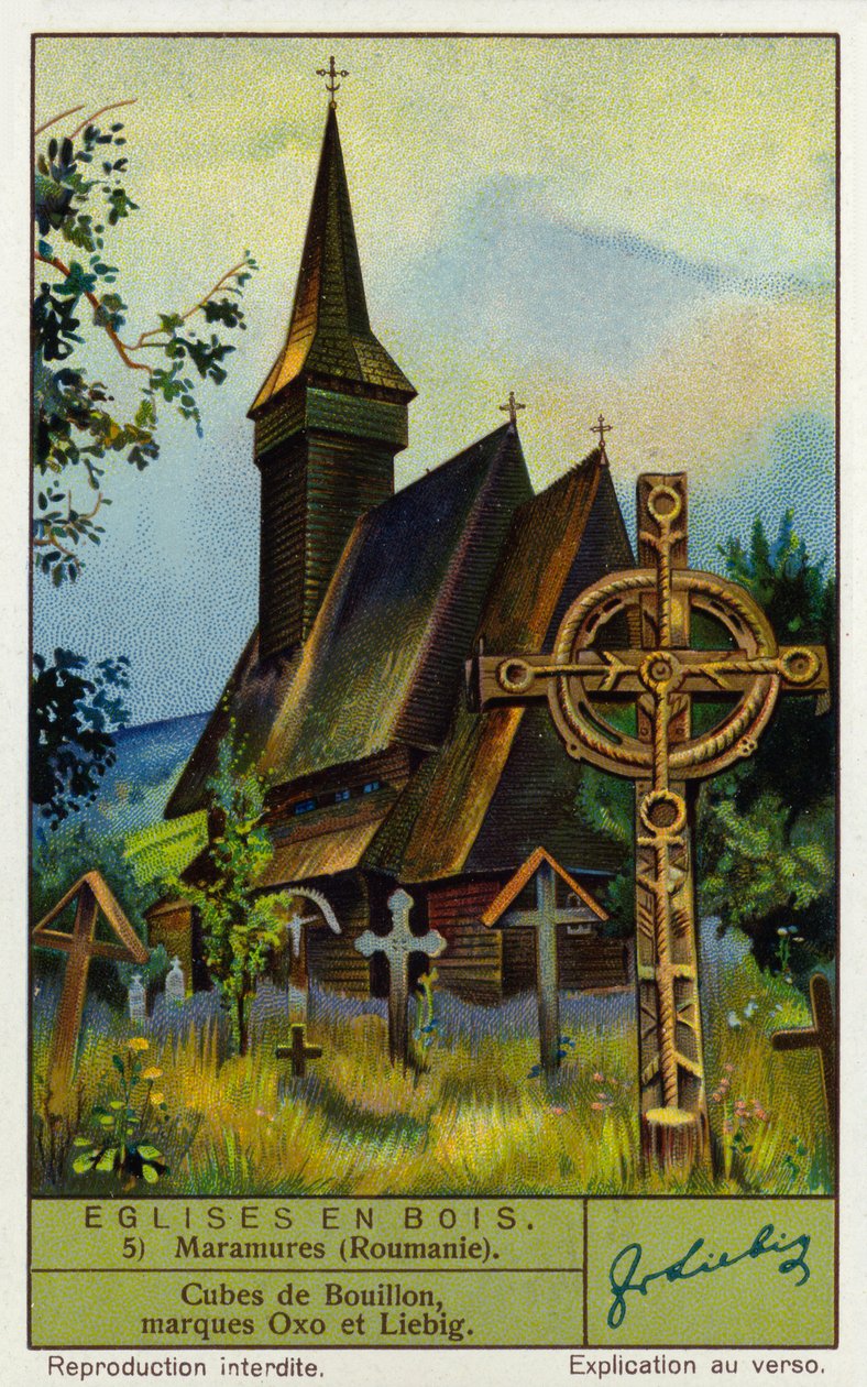 Wooden Church, Maramures, Northern Romania by European School