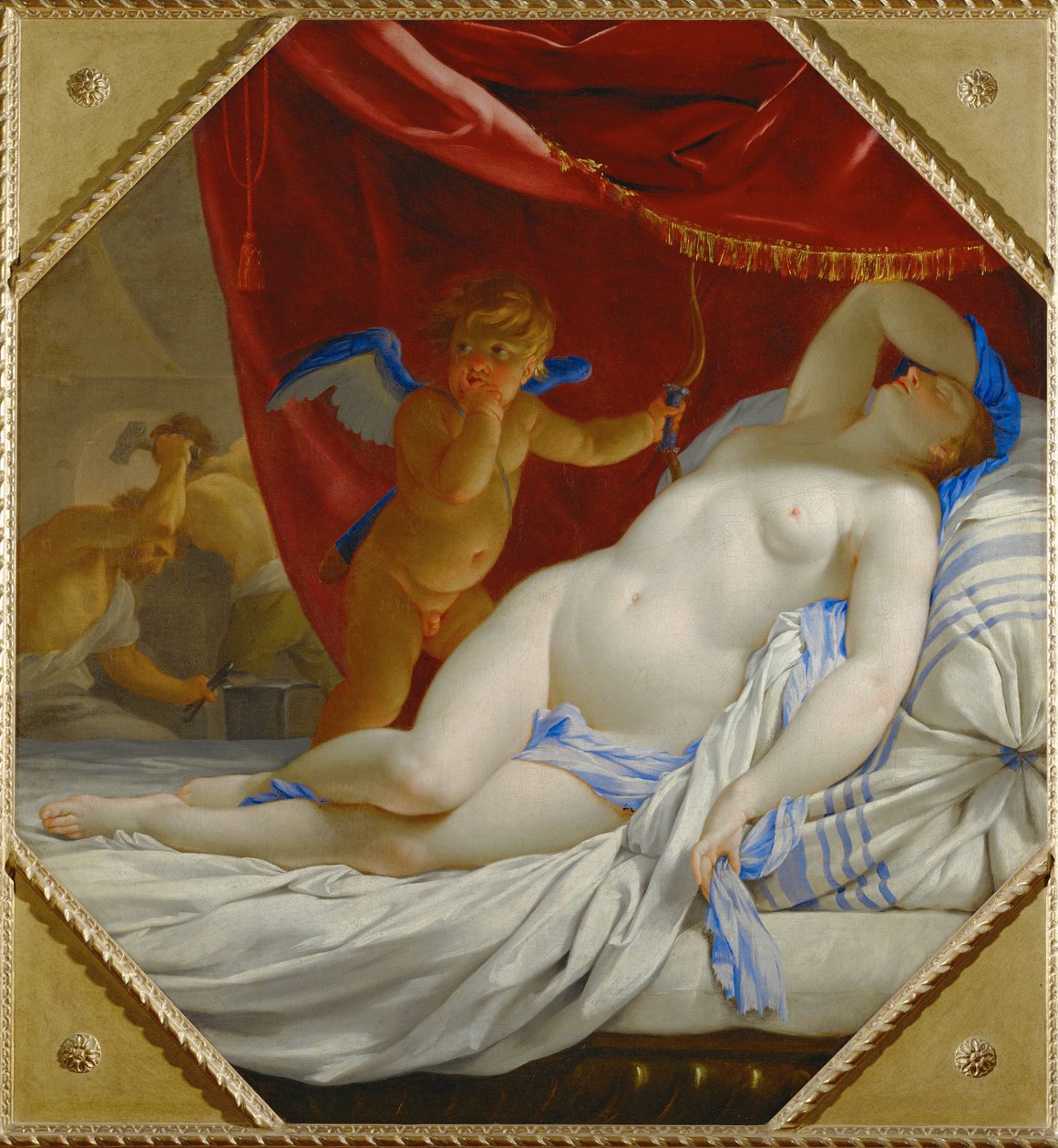 Venus Asleep, Surprised by Amor by Eustache Le Sueur