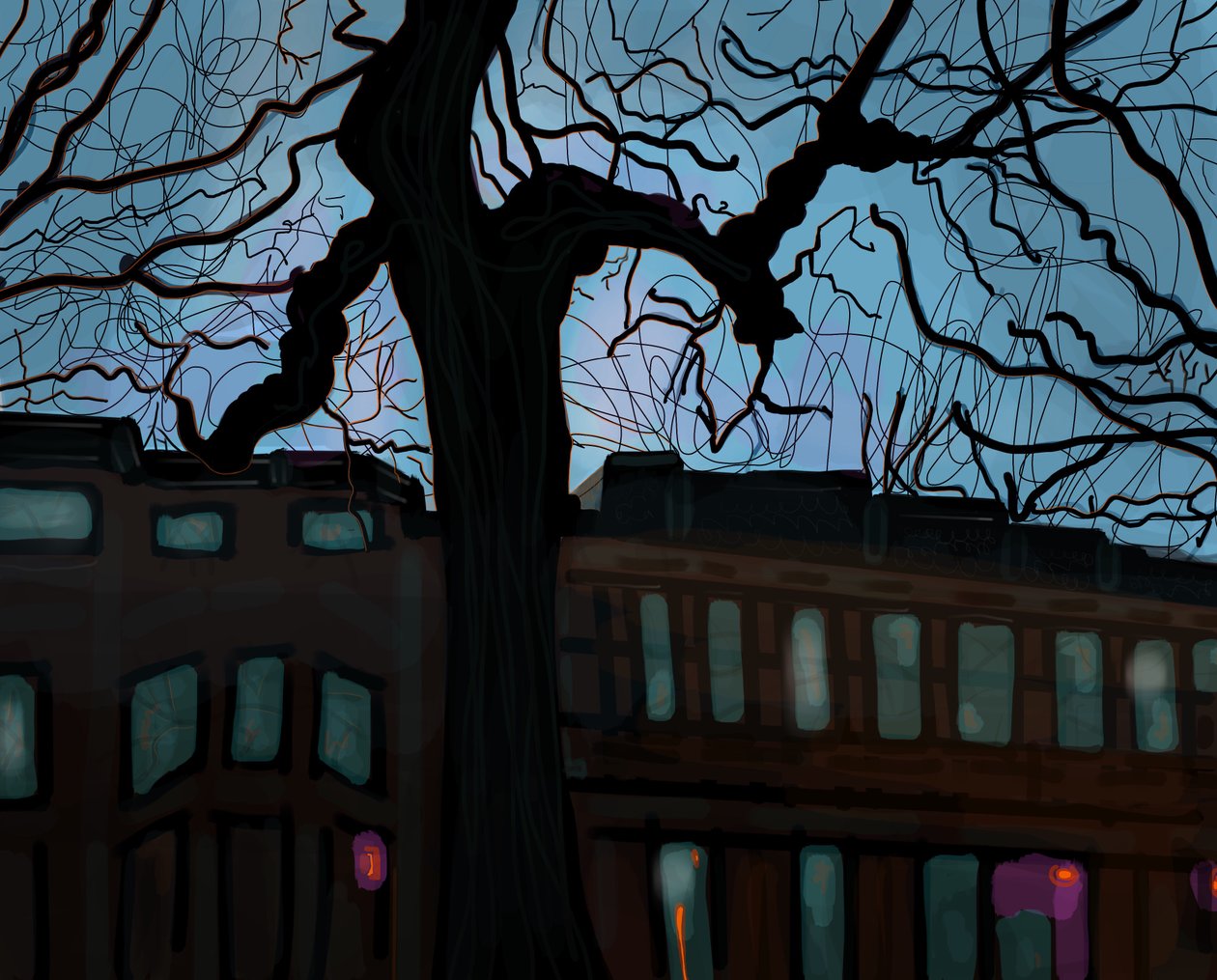 7th Street At Dusk by Evan Sklar