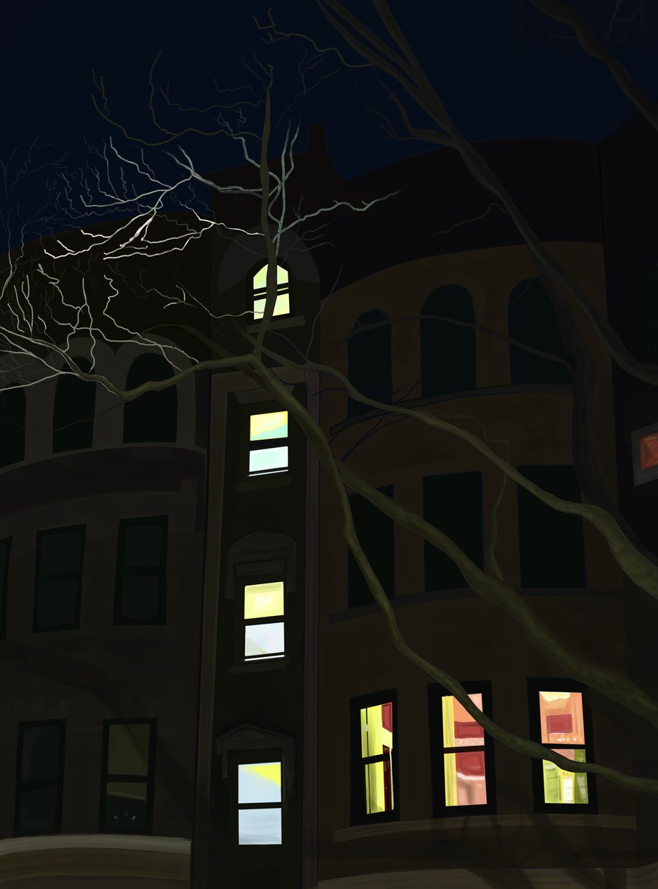 8th Avenue At Night by Evan Sklar