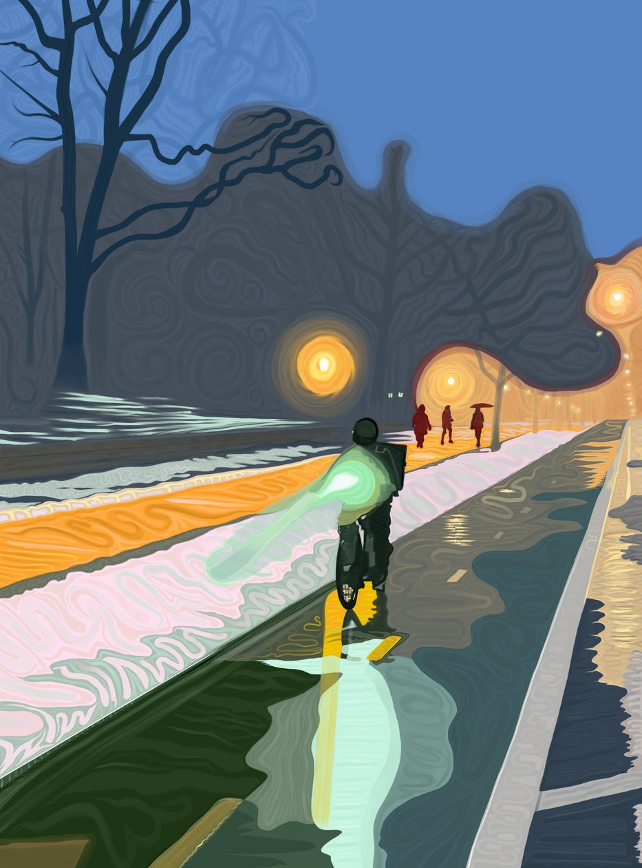 Bike Lane, Prospect Park Brooklyn by Evan Sklar