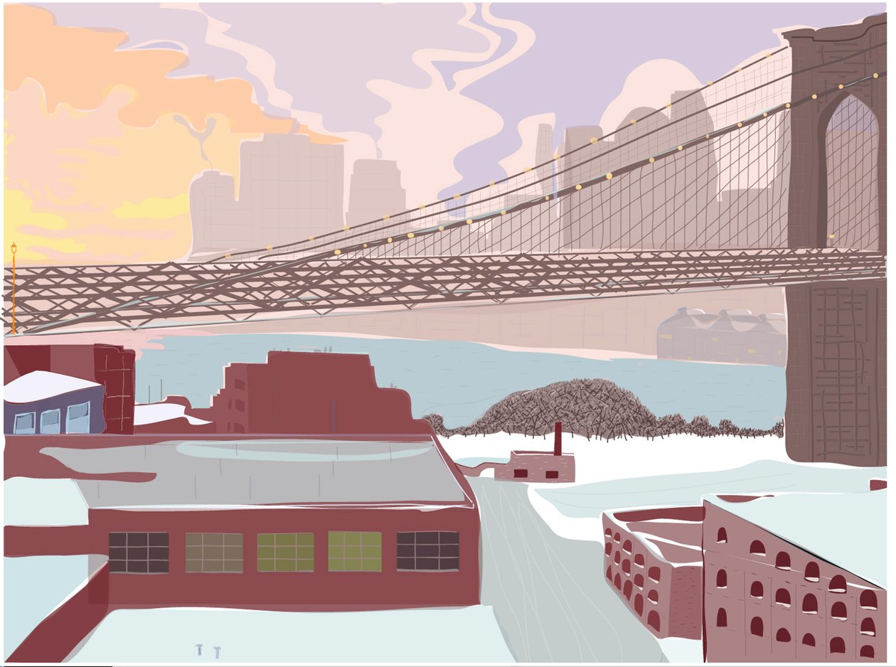 Brooklyn Bridge, Clearing Storm by Evan Sklar