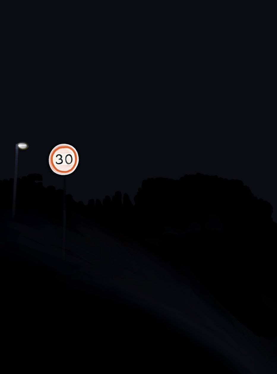 Driving The Road At Night #1 Brooklyn by Evan Sklar