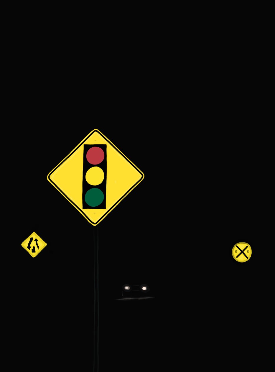 Driving The Road At Night #6 Brooklyn by Evan Sklar