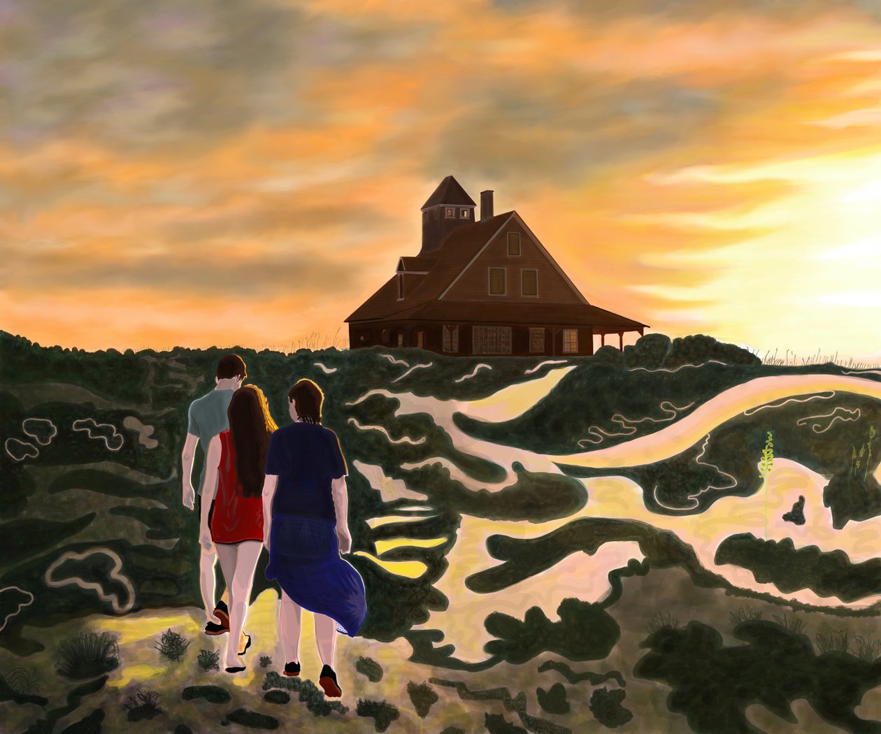 Heading Home for Supper, North Swan Beach by Evan Sklar