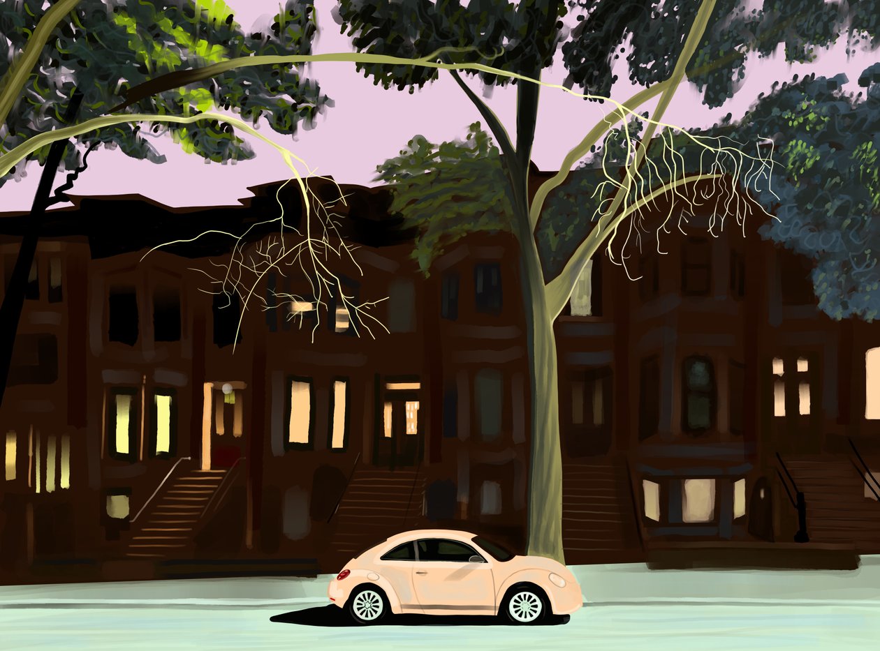 Lone Car on Block by Evan Sklar