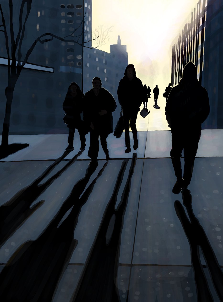 Manhattan Sidewalk by Evan Sklar