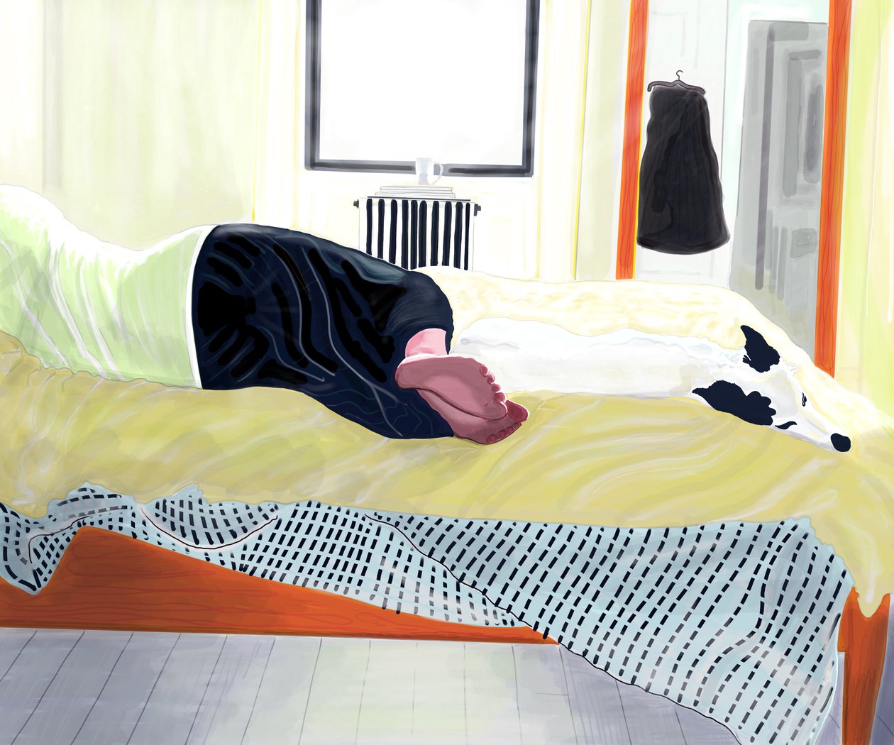 Michelle and Minnie Napping, Brooklyn by Evan Sklar