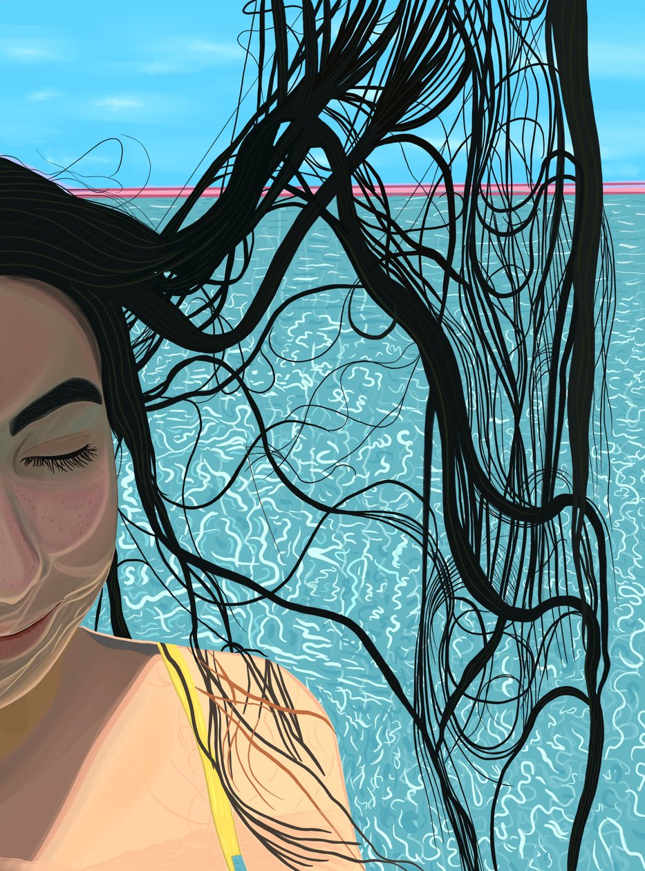 Pool Hair, c.2020-24 by Evan Sklar