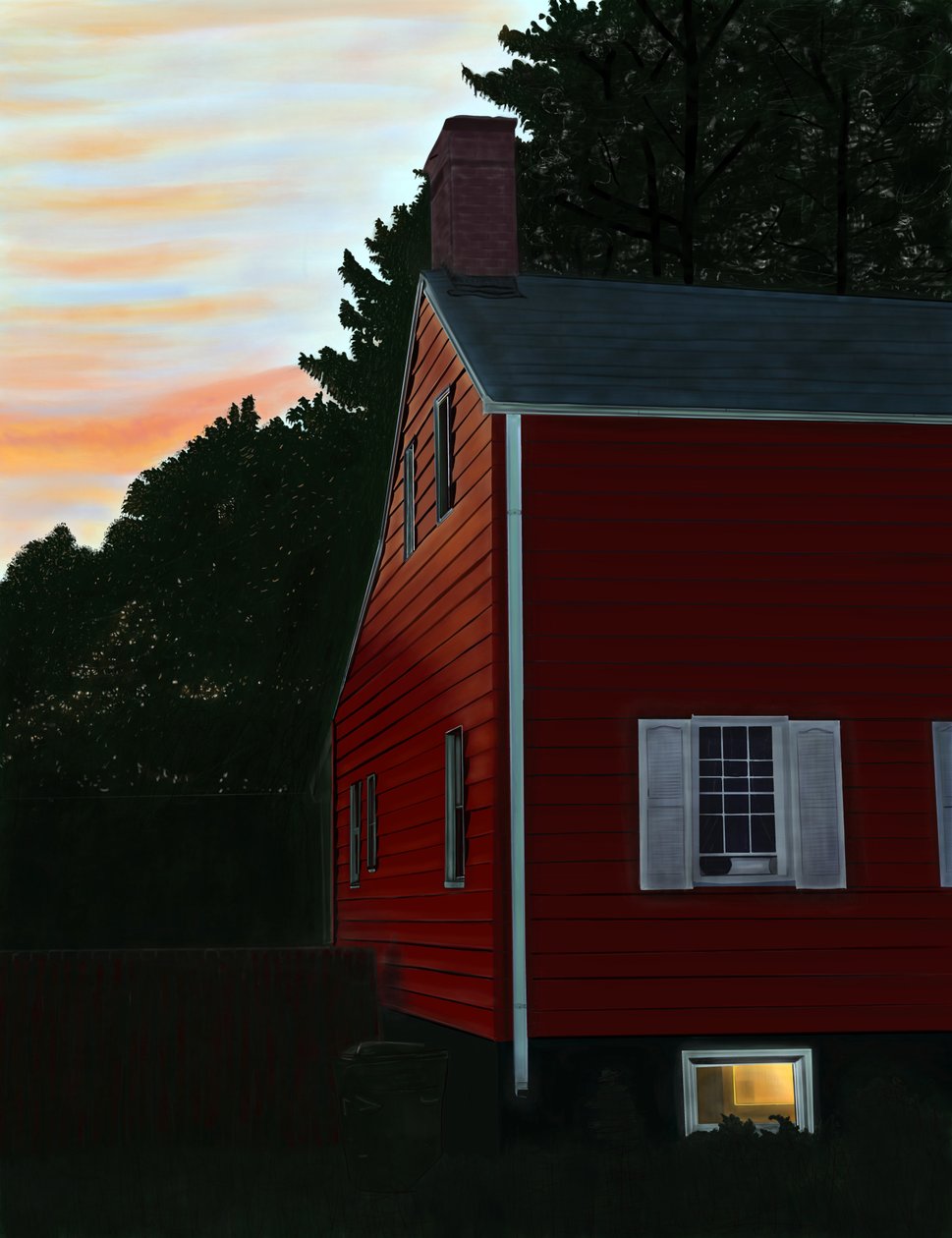 Red House in Beacon, NY, Dawn by Evan Sklar