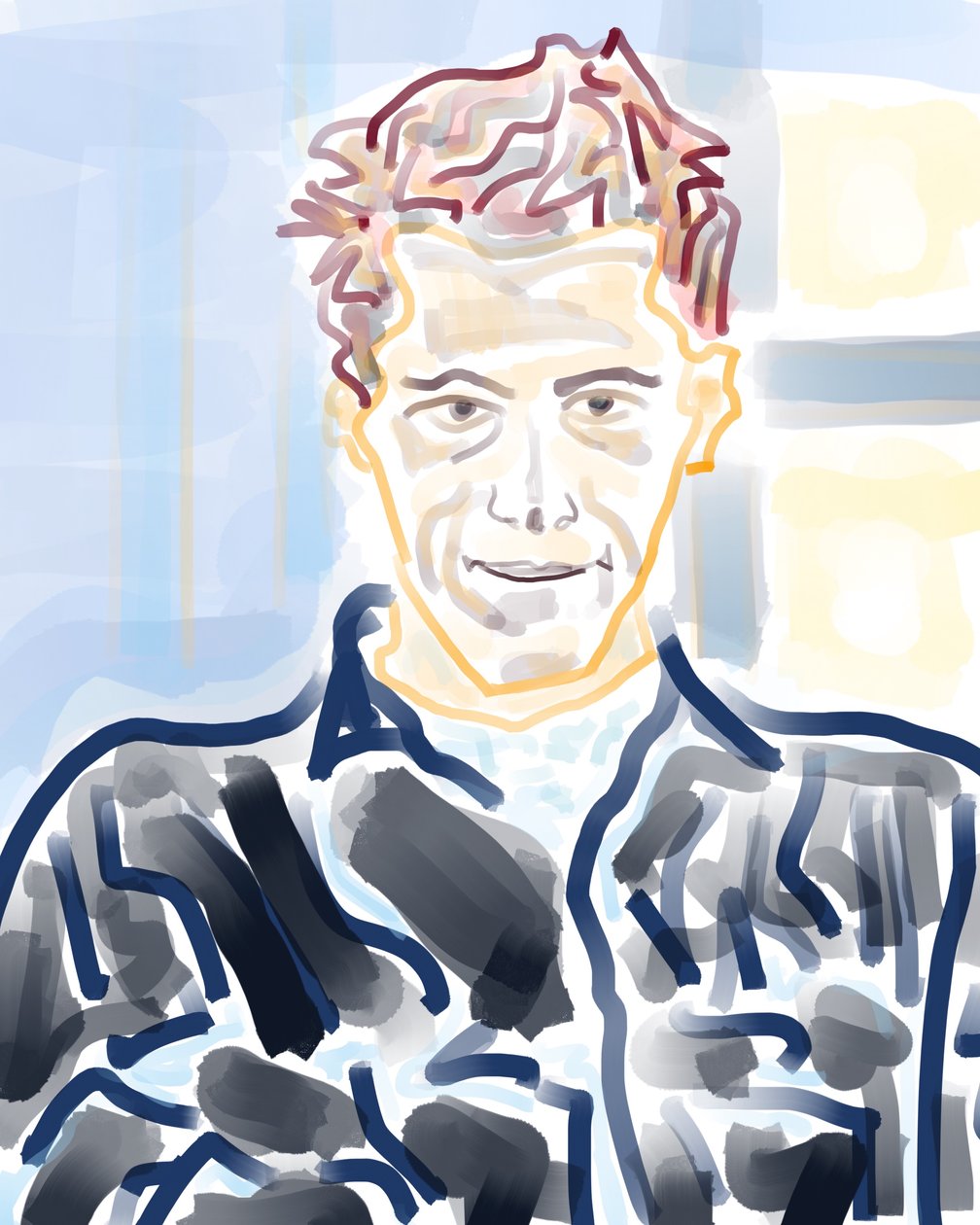 Self Portrait In New Haven by Evan Sklar