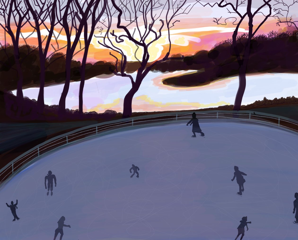 Skating, Prospect Park, Brooklyn by Evan Sklar