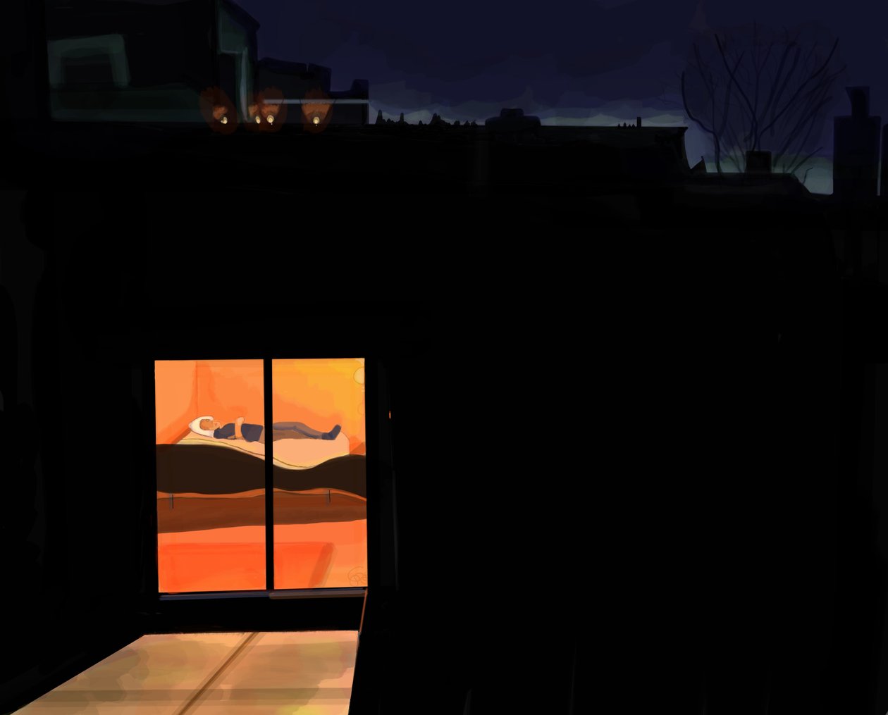Sleeping Man, Williamsburg by Evan Sklar