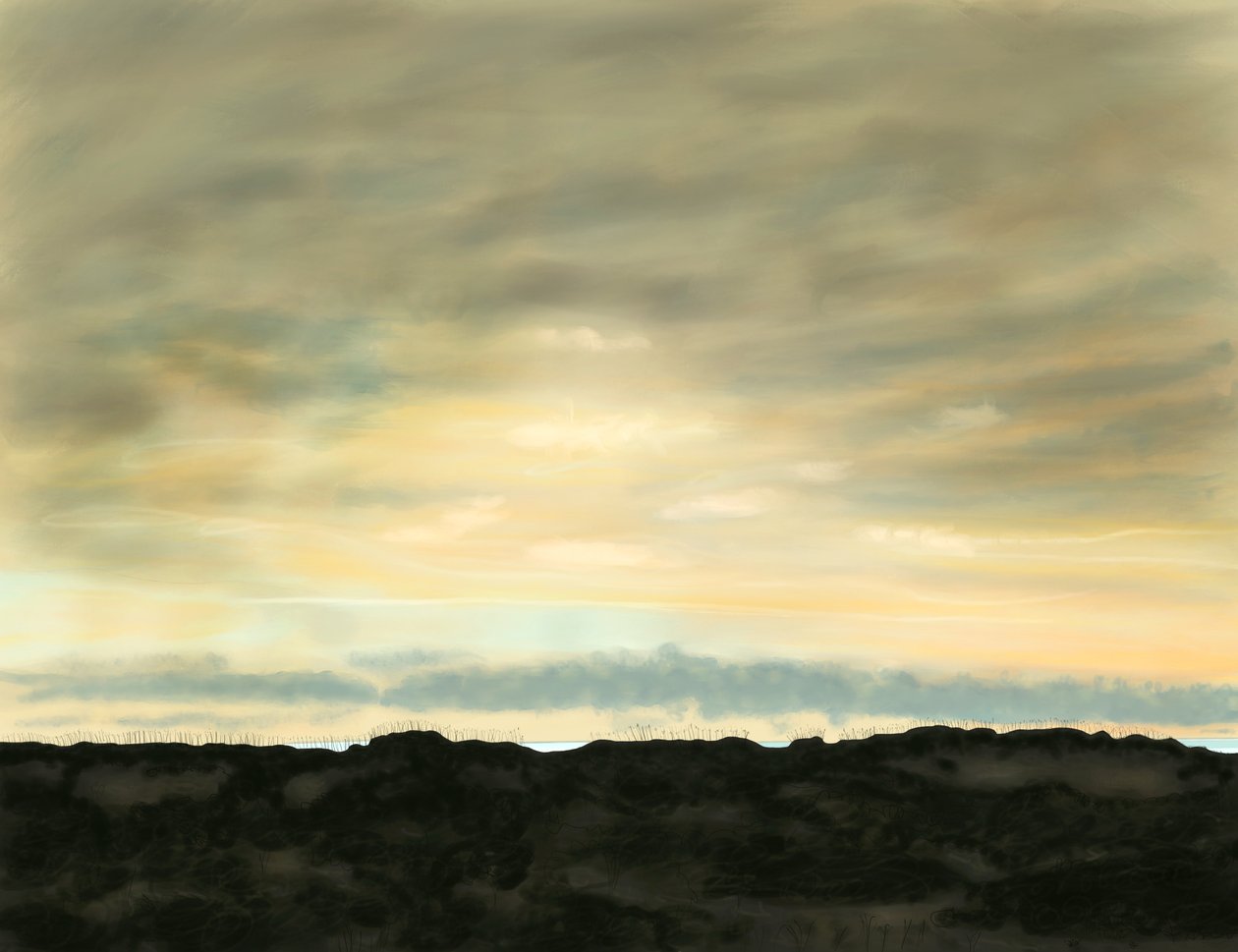 Swan Beach, Dunes and Sky by Evan Sklar