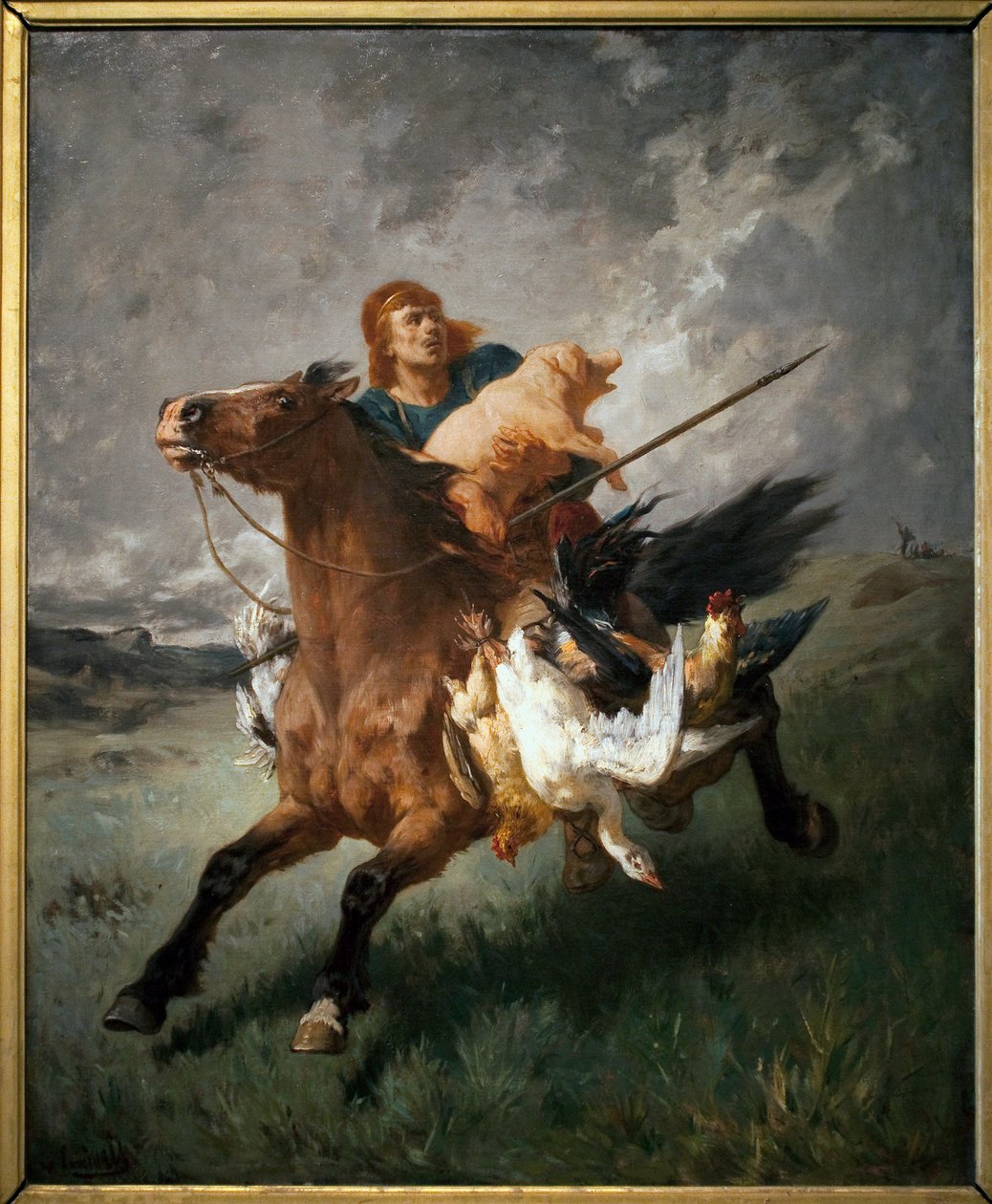 A Marauder - Painting by Evariste Vital Luminais (1822-1896), Oil On Canvas by Evariste Vital Luminais