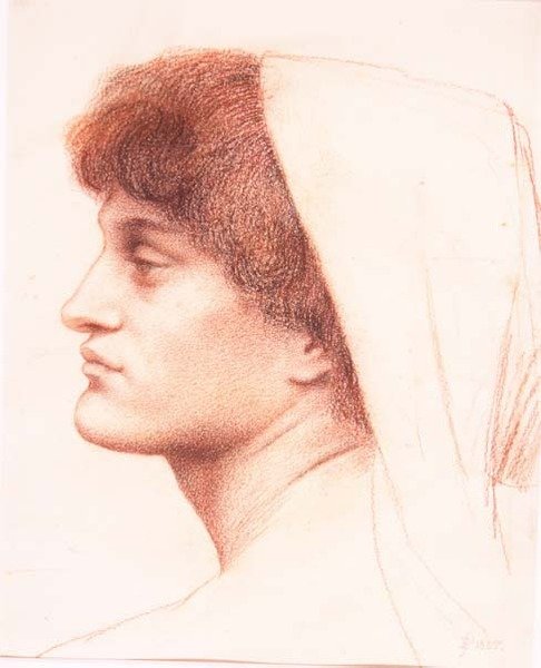 Profile of a Female Head by Evelyn De Morgan