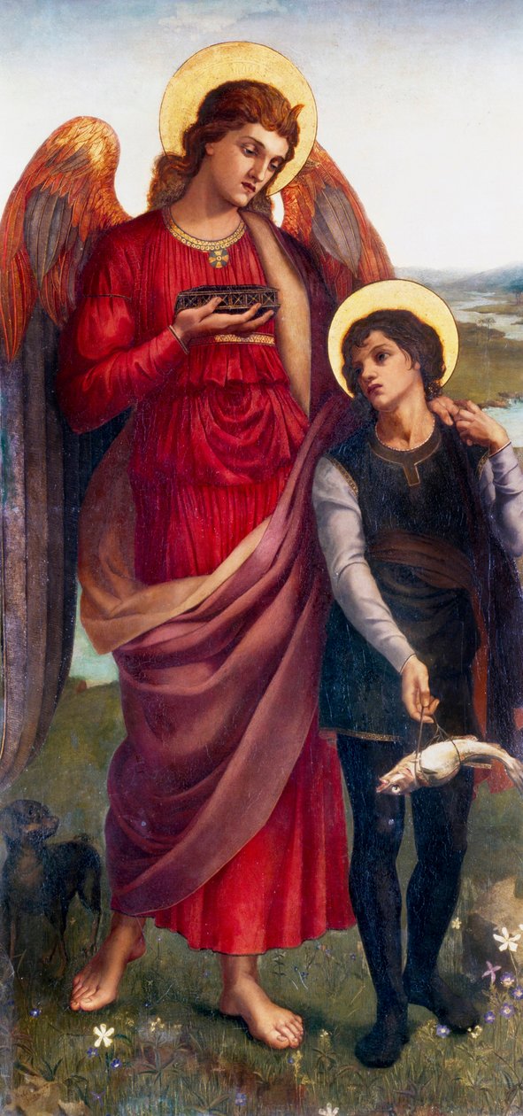 Tobias and the Archangel Raphael by Evelyn De Morgan