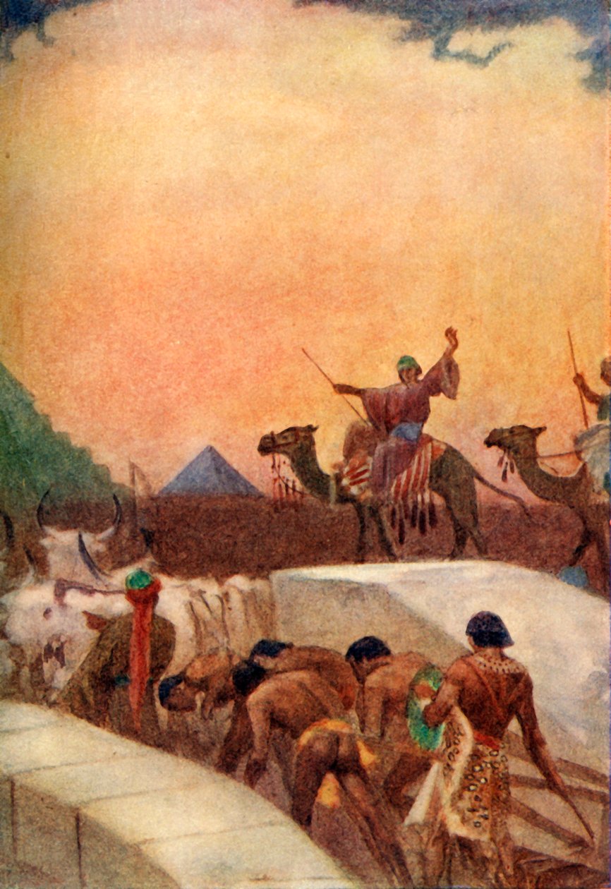 Hauling Blocks of Stone for the Pyramids by Evelyn Paul