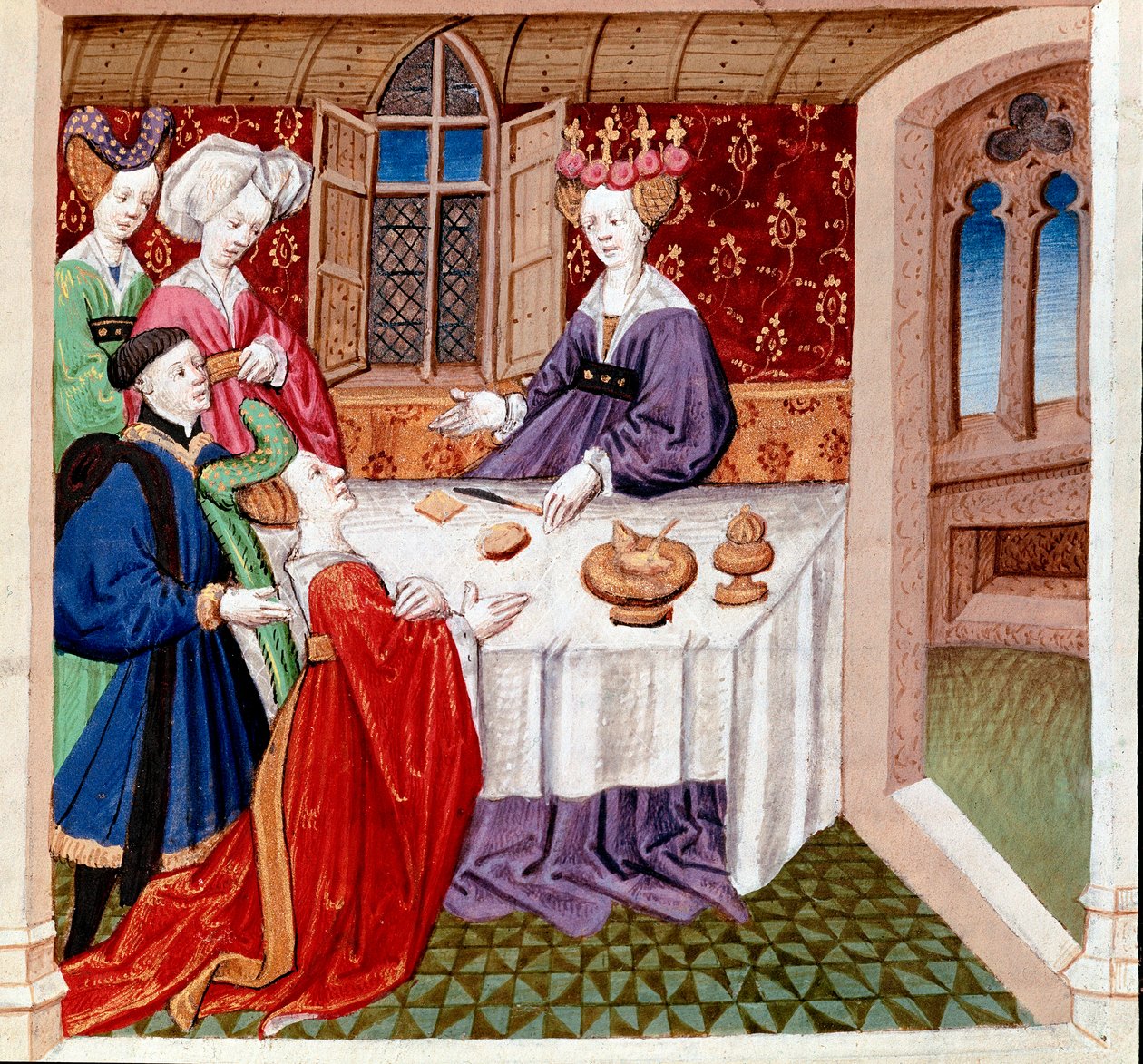 Iseut Implores the Protection of Queen Guenevre by Everard de Espinques