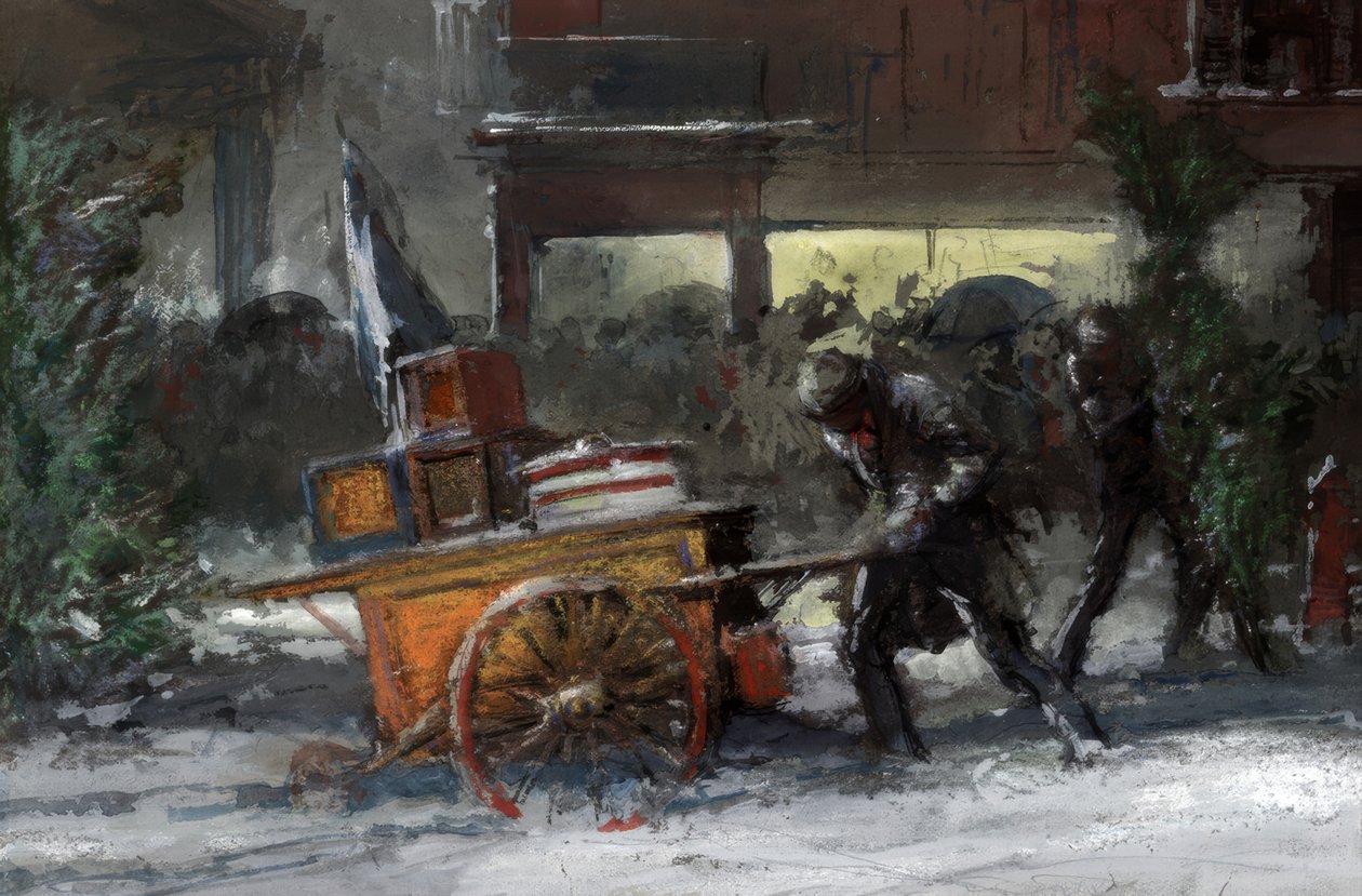NYC, 14th Street at Christmas Time by Everett Shinn