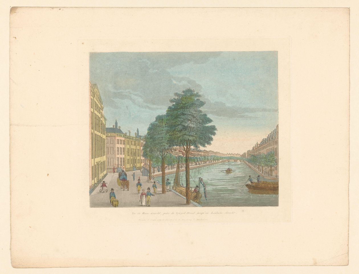 View of the Herengracht at the Spiegelstraat in Amsterdam by Evert Maaskamp