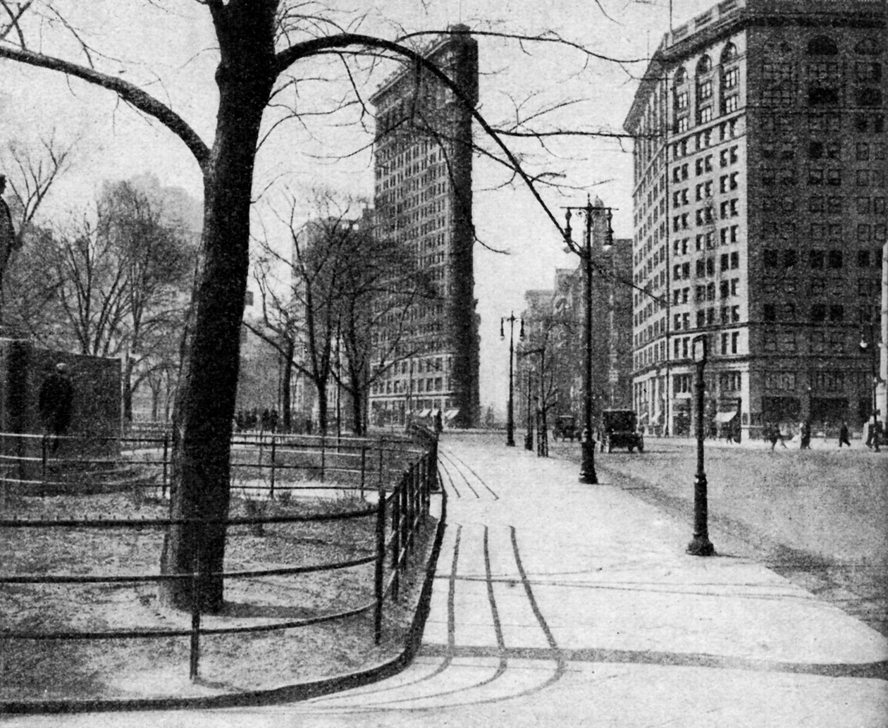 Flatiron Building and Madison Square, New York City, USA by Ewing Galloway